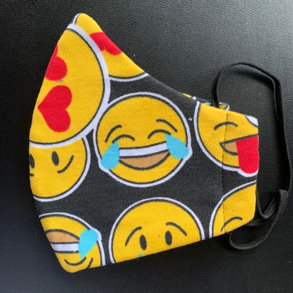 Black Emoji Face Mask ๐๐๐ - Picture 3 of 4